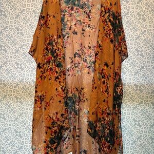 Floral Kimono Swim Coverup